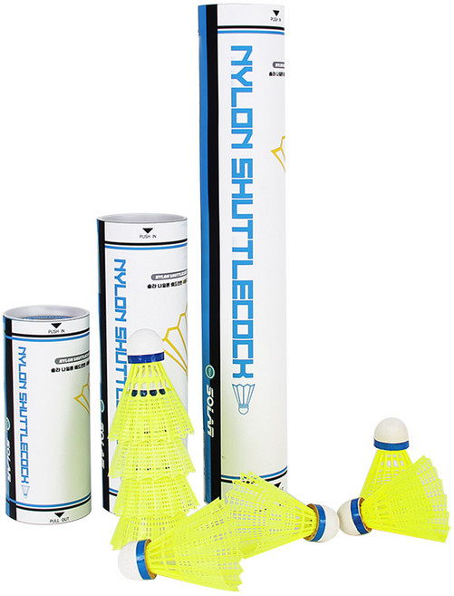 솔라 나일론셔틀콕, 1개, 12개입, 라임
