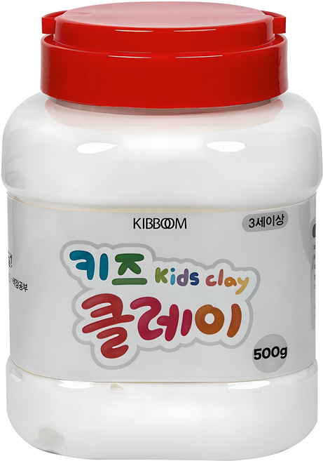 키즈 클레이 버켓, 흰색, 500g, 1개