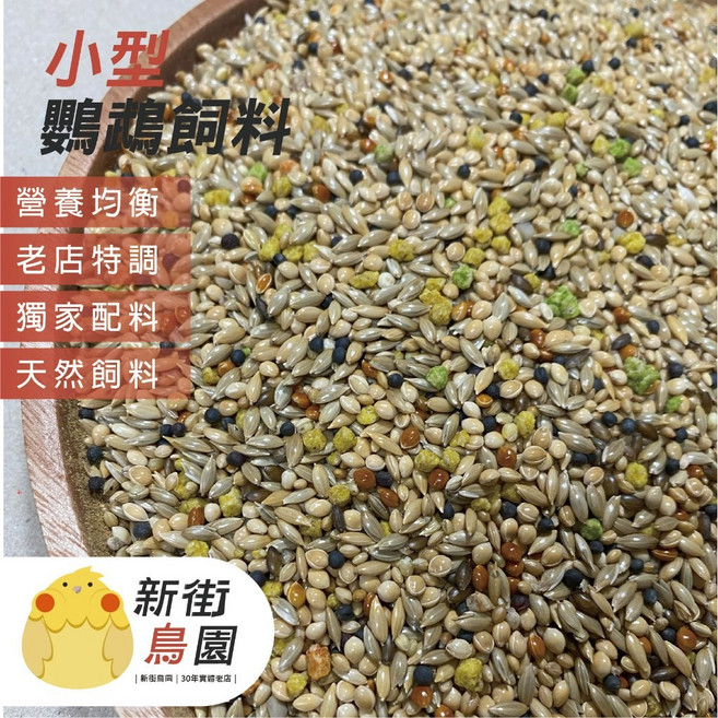 【30年老店 新街鳥園】小型鸚鵡飼料 小型鸚鵡日糧, 1個, 600G, 600G