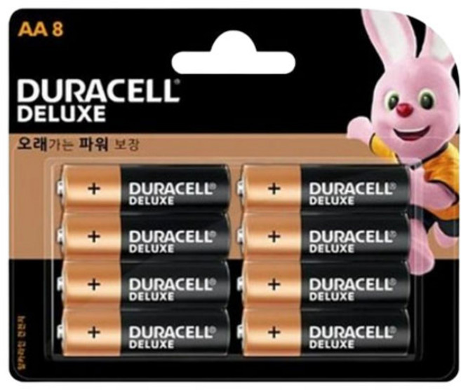 듀라셀 디럭스 알카 AA건전지, 8개입, 1개