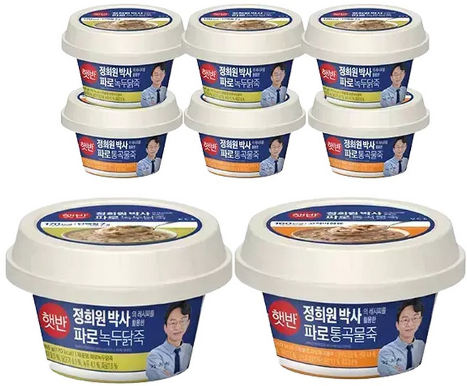 라이스플랜 용기죽혼합1(파로통곡물265g4개파로녹두닭265g4개), 8개, 265ml