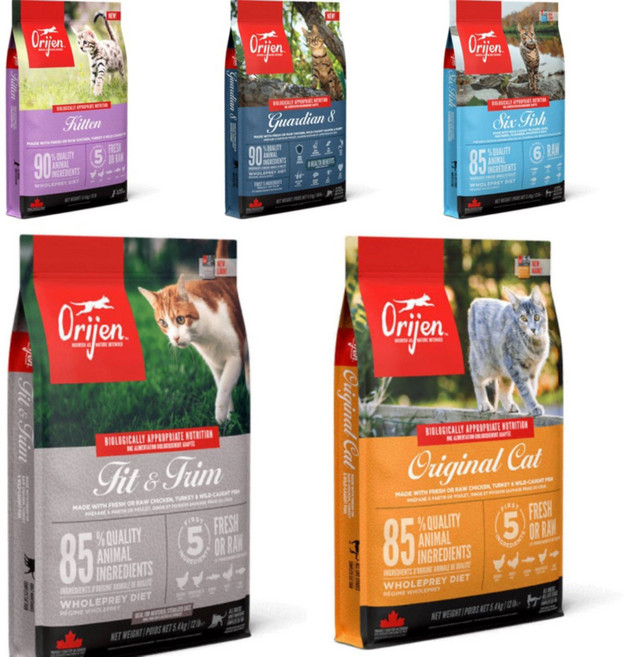 Orijen 歐睿健 野牧鮮雞 六種魚海藻 無穀貓飼料, 1kg, 1個, 貓-室內貓