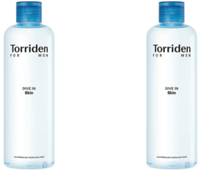 토리든 다이브인 포맨 저분자 히알루론산 스킨 300ml 남자스킨 남성스킨 토리든스킨 저자극스킨 건성피부 민감피부 수분스킨 속수분 남성맞춤, 2개
