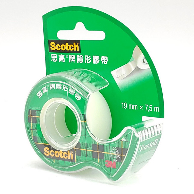 3M 隱形輕便膠帶附膠台 105 19mm x 7.5M, 1個