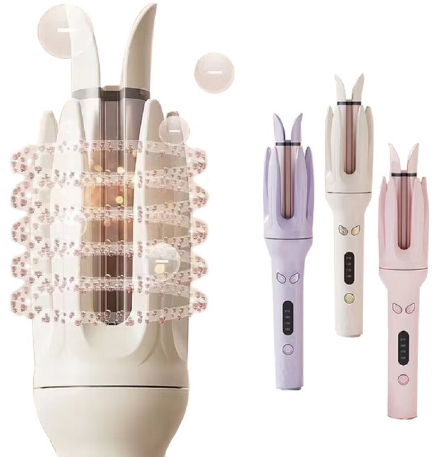 享家品 自動捲髮棒 無線便攜充電式造型器, 黃色