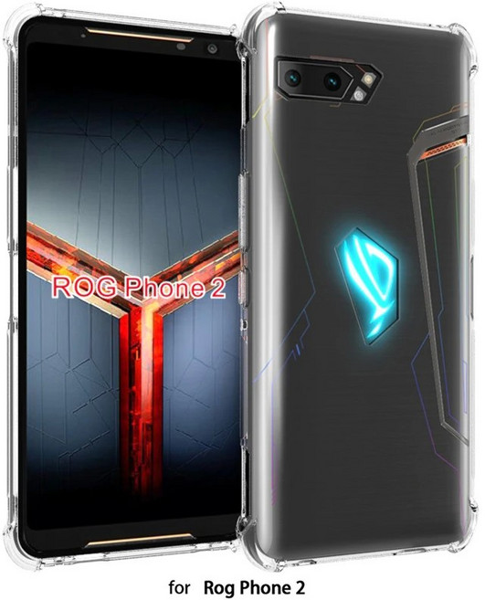 아수스 로그 폰 케이스 에어 쿠션 에어백 실리콘 소프트 백 커버, A. 아수스 ROG 전화 II ZS660KL, 1. Clear Airbag Case