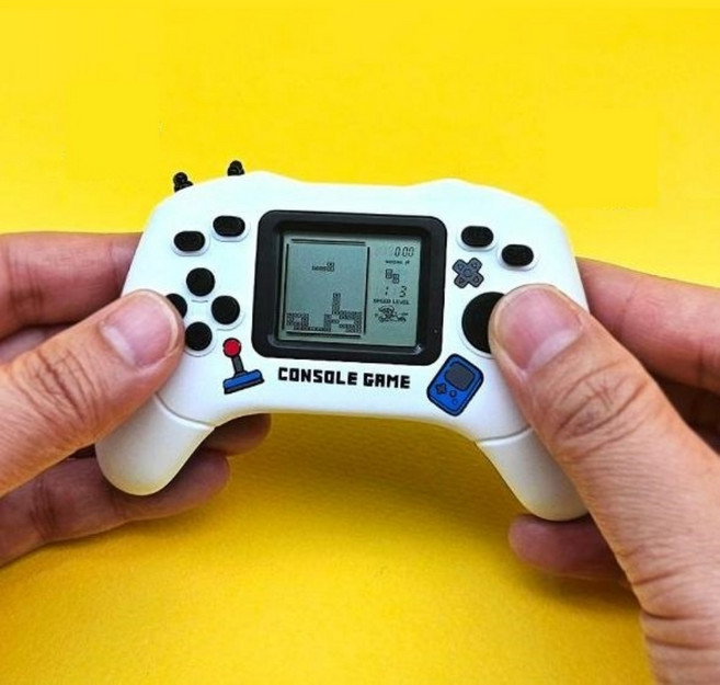 씨엘유비 레트로 미니오락기 키링 테트리스 콘솔게임기, 랜덤 발송