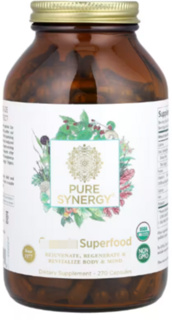 퓨어시너지 수퍼푸드 녹색채소 해조류 베리 허브 버섯 효소 270캡슐, 1개