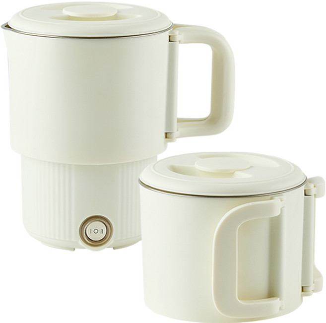 [독일브랜드] 접이식 스텐 보온 멀티포트 0.8L 보관파우치 폴딩 원버튼 온도조절 경량 주전자 무선포트 라면포트 자취 야식 캠핑 여행