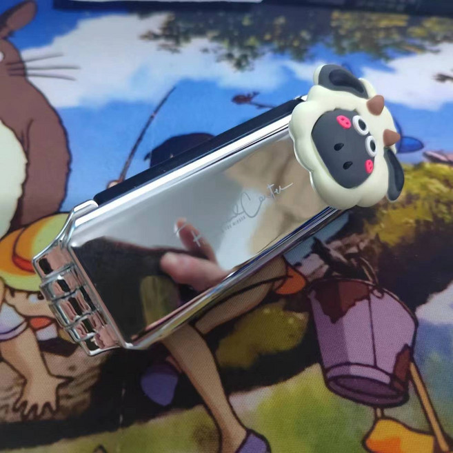 큐티 접이식 가정용 양용 간편식 심플 여성용 에어쿠션 에어백 빗, 1개, 실버크렉+소양