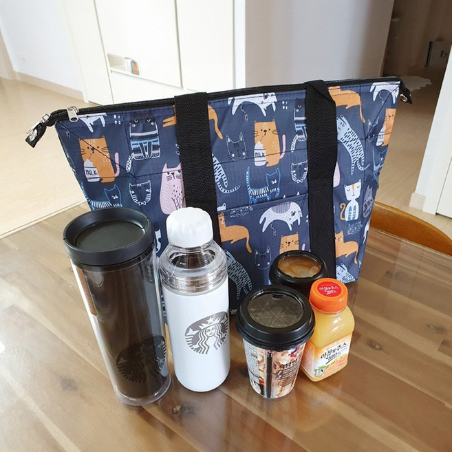 소프트쿨러백 아이스박스가방 대형 캠핑 피크닉 보온보냉백, 3.핑크고양이, 1개