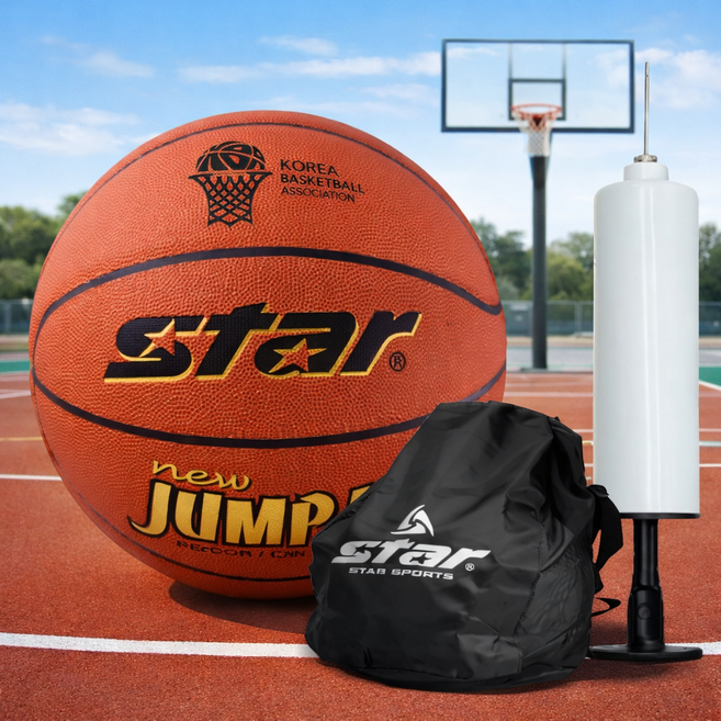 장군스포츠 스타 농구공 뉴점보 세트 (여성.중고등학생), 1개, BB417