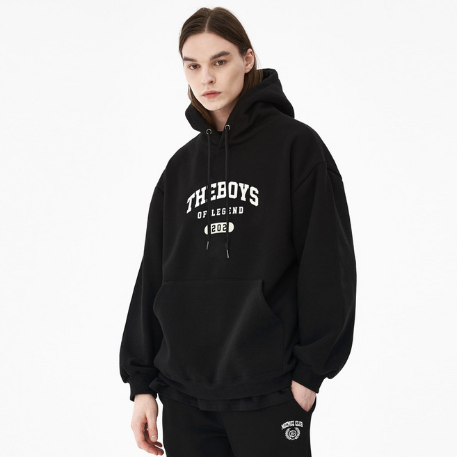 모즈모즈 남녀공용 레전드 오버핏 기모 후드티