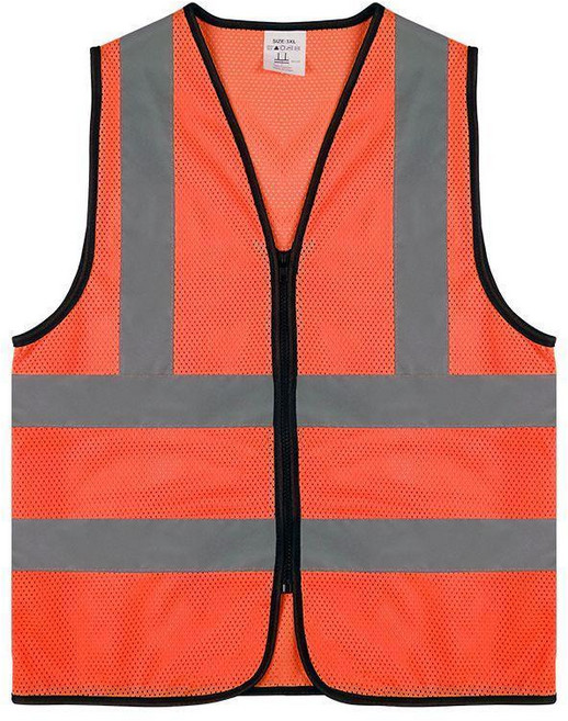 good 反光背心小學生戶外交通馬甲安全服運動戶外幼兒園, 新款網布 橙色  XL,兒童