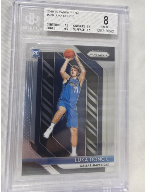 2018-19 PANINI PRIZM 파니니 프리즘 #280 루카 돈치치 루키 BGS 8 NBA 농구 카드 JOY, 1개
