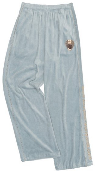 SCULPTOR Velour Track Pants Baby Blue