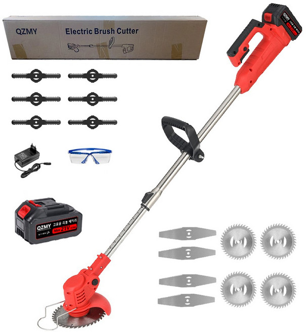 [QZMY] 독일기술 무선 충전식 예초기 전동 21V 벌초 고출력 셋트, (배터리 1개), 1세트