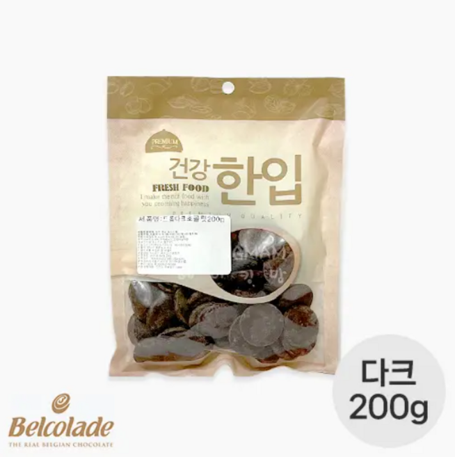 벨코라데 드롭다크초콜릿 소분 아이스박스포함, 1개, 200g