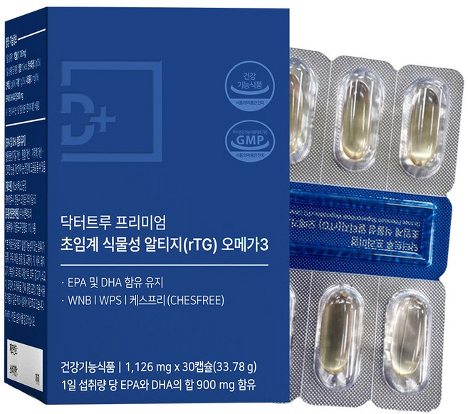 DrTrue 초임계 식물성 알티지 오메가3 33.78g, 30정, 1개