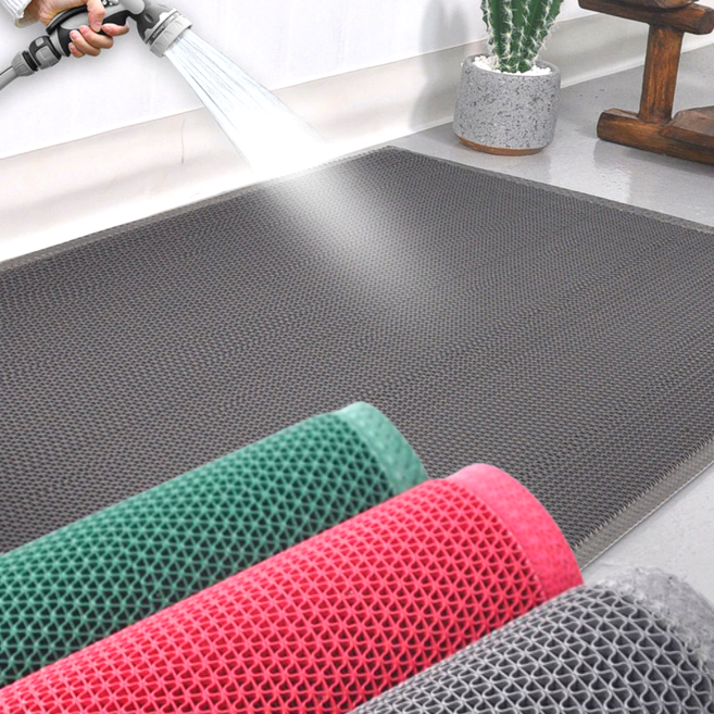3초쿨 5성급 호텔식 미끄럼방지 청소편한 현관매트, 그레이, 1개