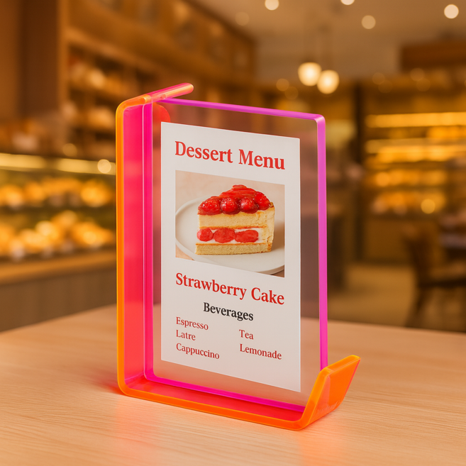 유니팡 네온사인 컬러풀 인테리어 아크릴 스탠드 액자, 1개, 핑크