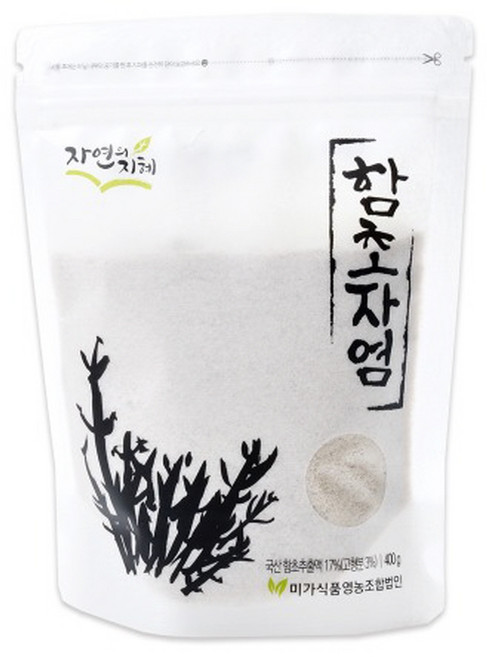 전남순천 함초 자염 400g 30 + 사은품 웰빙 소금 천연미네랄 청정해역 순천만 청정함초 끓여만든소금 조미료 맛있는소금 반찬 양념 천연소금 가는소금 고운소금, 1개
