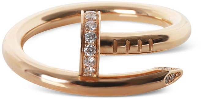 까르띠에 중고 18K 로즈 골드 다이아몬드 링