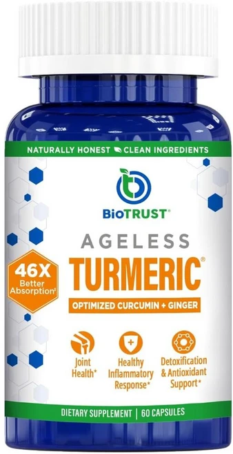 BioTrust Ageless Turmeric 바이오트러스트 에이지리스 터메릭 60캡슐, 1, 60정, 1개 - 쿠팡