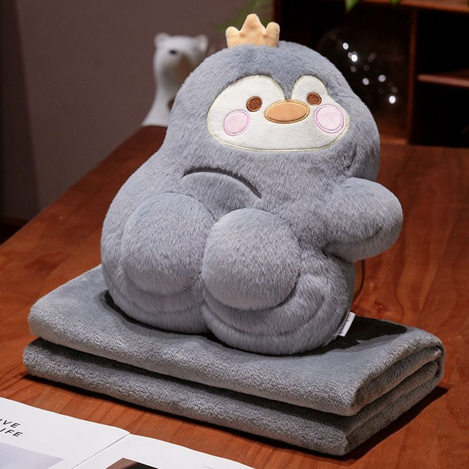 恐龍屁屁系列 二合一抱枕毯, Gm企鵝/屁屁系列,二合一抱枕毯（含1*1.7m毛毯）