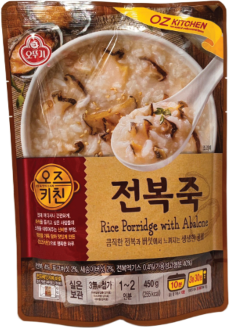 오뚜기 오즈키친 전복죽 18개 1세트, 450g, 3개