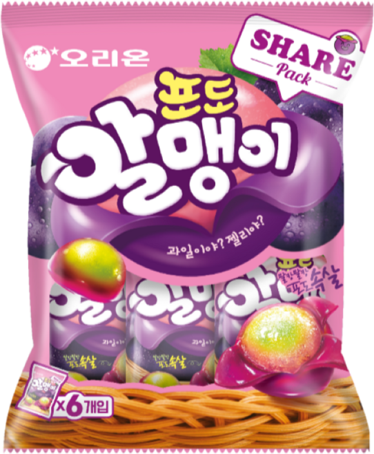 오리온 포도알맹이 6개입, 216g, 3개