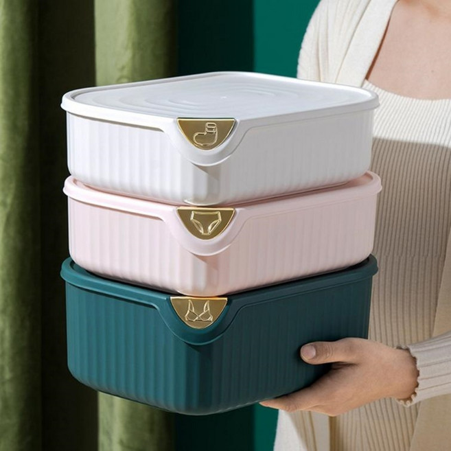 생리대디스펜서 큐브속옷정리함양말팬티보관함, 화이트, 1개