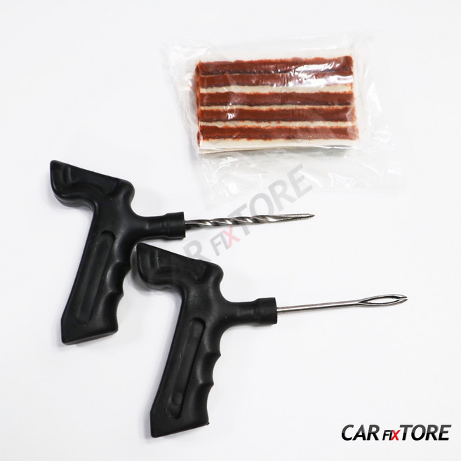 D.H 타이어 펑크 툴 수리 튜브리스 타이어 지렁이 끈끈이 미국산, 2. 국산 끈끈이 송곳, 1개