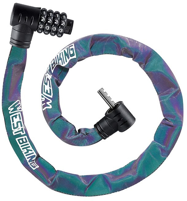 시그니처베이지 자전거 킥보드 열쇠키 번호키 섬유 스틸 자물쇠 YPZ112, 1개, 컬러풀 번호키