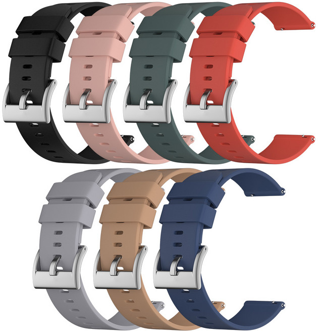 와피크 스마트워치 금속 시계줄 22mm 16mm 메탈 스트랩 가죽시계줄 애플워치 갤럭시 워치 호환, 핑크 가죽(16mm), 1개