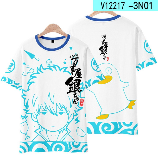 은혼 티셔츠 반팔티 엘리자베스 킨토키 반소매 캐주얼 빅사이즈