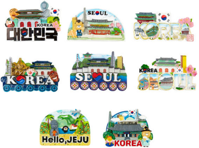 아트박스 레진 마그넷 8종, 마그넷 KOREA 올리버 (20011935)