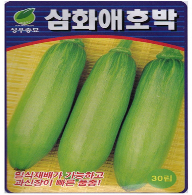영농사 삼화 애호박 씨앗 30립 밀식 재배 가능한 호박씨, 5개