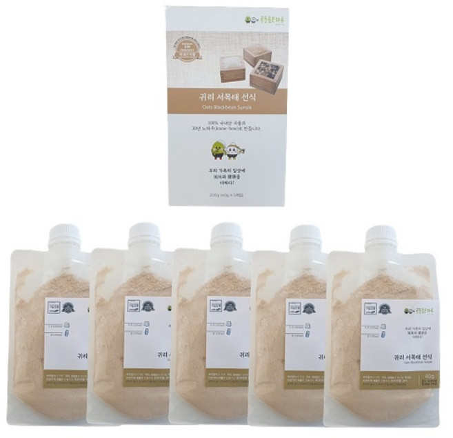 쪄서 볶아 소화가 잘 되는 곡물품은하루 국내산 100% 식사대용선식, 40g, 10개