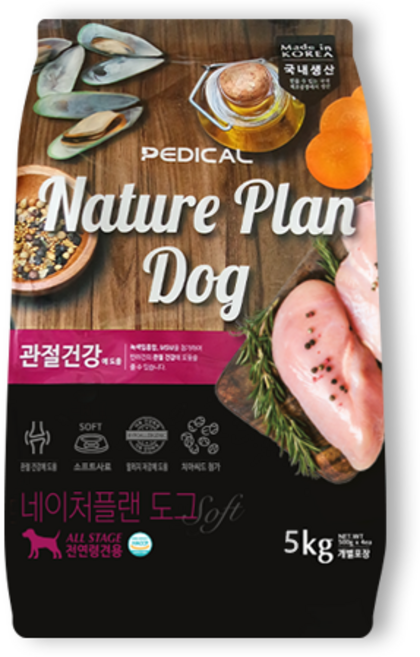 네이처플랜5kg 관절건강 조인트케어 강아지 소프트사료, 닭+초록잎홍합, 5kg, 1개