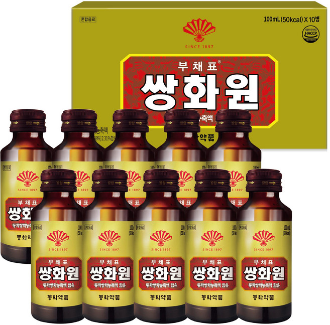 동화약품 부채표 쌍화원 골드, 50개, 100ml
