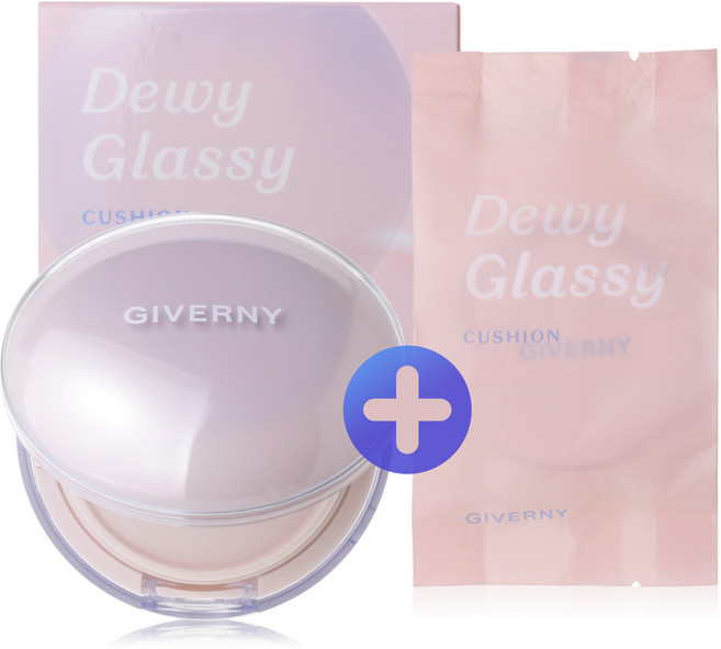 지베르니 듀이 글래시 쿠션 13gX2 (본품+리필)(SPF 50+ PA+++), 1개, 17C 포슬린