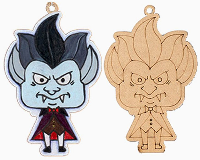 할로윈파티 손거울 만들기 색칠 악세사리(드라큘라), 단품, 1개