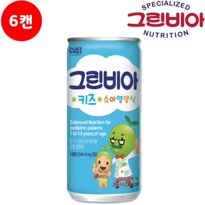 그린비아 키즈 소아영양식 200ml, 6개