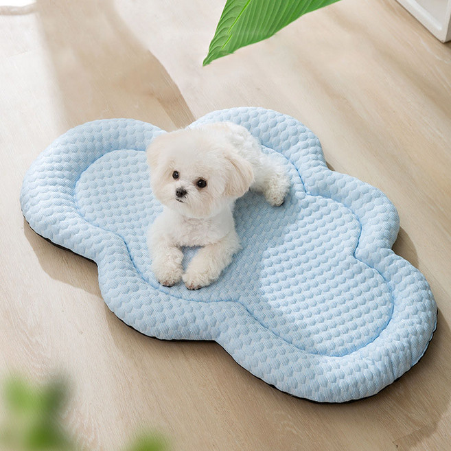 HANTAO 반려동물 썬베드 쿨방석 아이스 구름 쿨링 방석 강아지 쿨매트, 그린, 1개