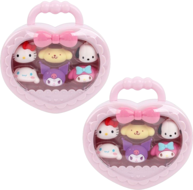 산리오 캐릭터 얼굴 어린이 반지 세트