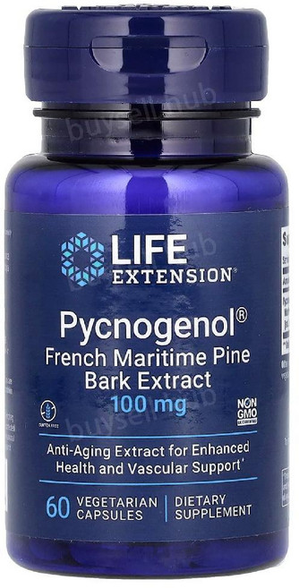 [60캡슐] 라이프익스텐션 피크노제놀 프랑스 해송껍질 추출물 100mg 베지캡슐 60정, 60 CAPSULES