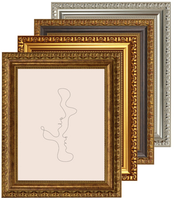 두진액자 엔틱 빈티지 액자 사진 그림 포스터 액자, 다크골드