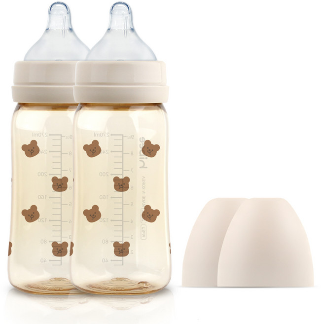 하이비 PPSU 에잇벤트 배앓이방지 볼빵곰 젖병 270ml 트윈팩, 볼빵곰 샌드, 1세트
