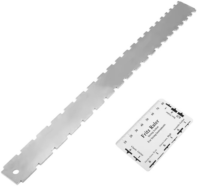 체리스팟 기타 세팅 게이지 세트 Guitar Setup Tool 프렛 높이 & 줄 높이 측정자, 1개